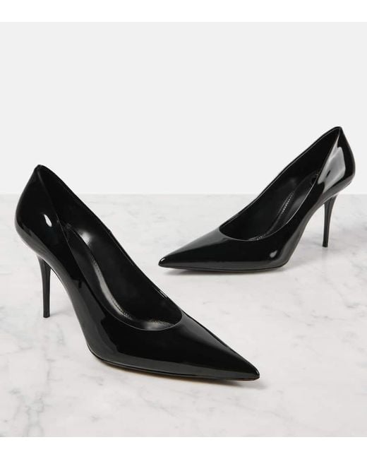 Salones Norma De Charol Saint Laurent de color Black