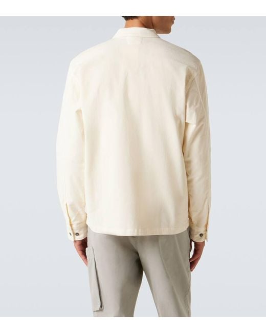 C P Company Hemdjacke Lens Aus Einem Baumwollgemisch in Natural für Herren