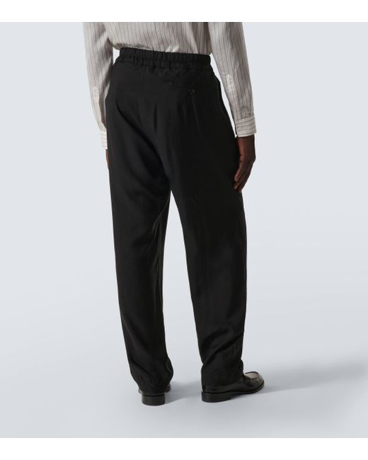 Pantalon droit Giorgio Armani pour homme en coloris Black