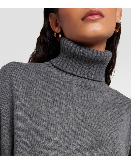 Brunello Cucinelli Gray Wool And Silk Blend Sweater