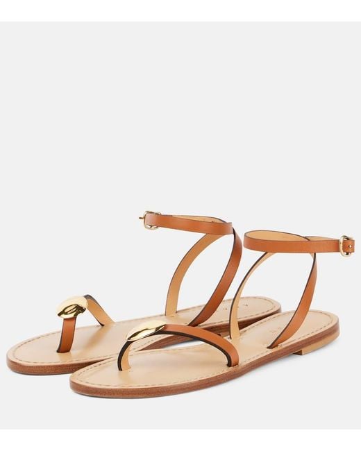 Amanu Metallic Senegal Leather Sandals