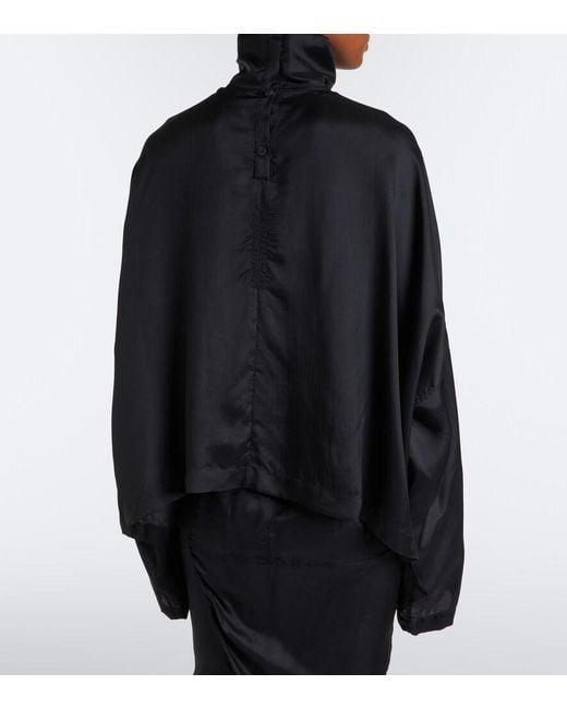 Rick Owens Black Jumbo Printed Cropped Top