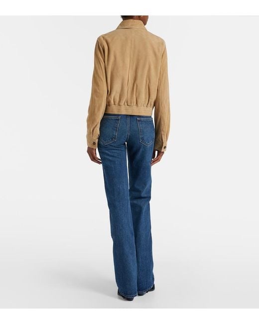Nili Lotan Natural Beauvais Suede Jacket