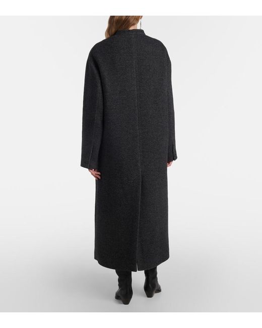 Isabel Marant Black Eris Wool-Blend Coat
