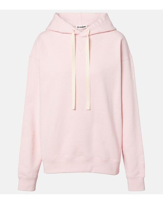 Jil Sander Pink Cotton Jersey Hoodie