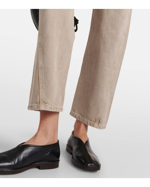 Lemaire Natural Twisted High-rise Straight Jeans