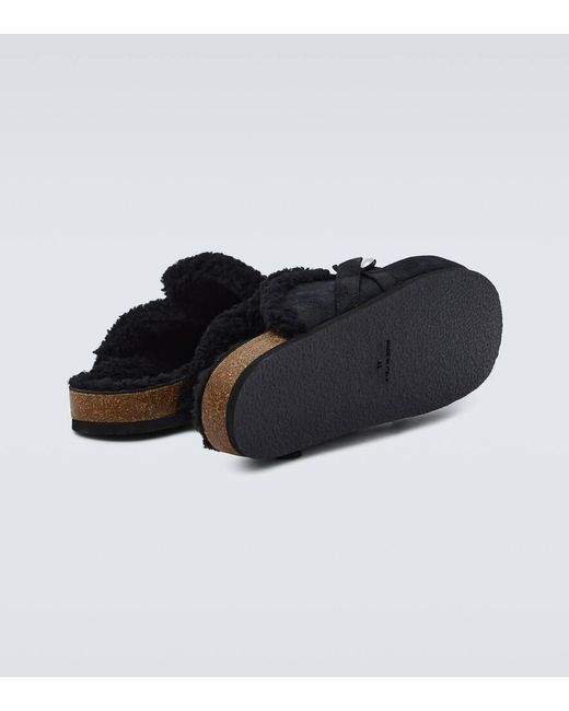 J.W. Anderson Slippers Aus Veloursleder in Black für Herren