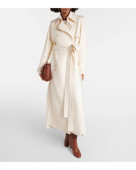 Gabriela Hearst Natural Eithne Silk And Wool Trench Coat