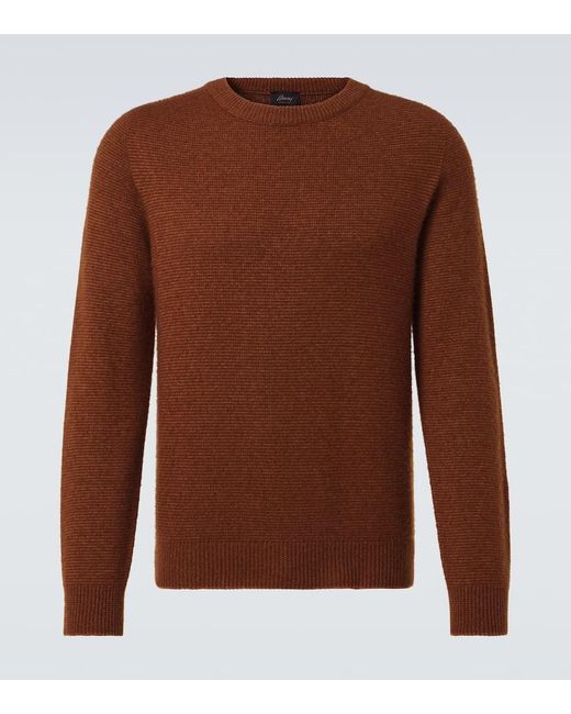 Pull En Soie Et Laine Melangees Brioni pour homme en coloris Brown