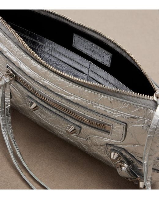 Balenciaga Le City Metallic Leather Shoulder Bag