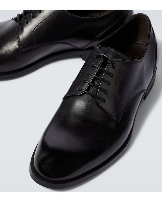 Zegna Black Siena Flex Formal Derby Shoes for men