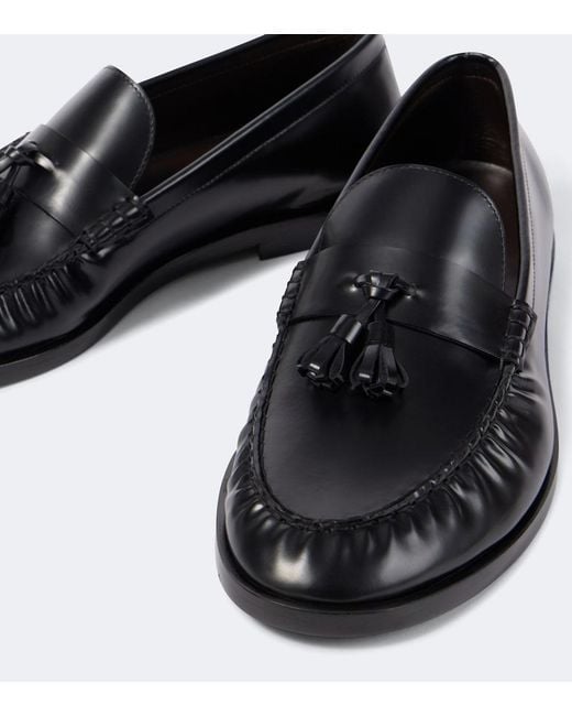 The Row Black Tassel-Embellished Loafers for men