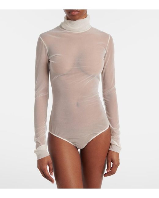 Maison Margiela White Turtleneck Bodysuit