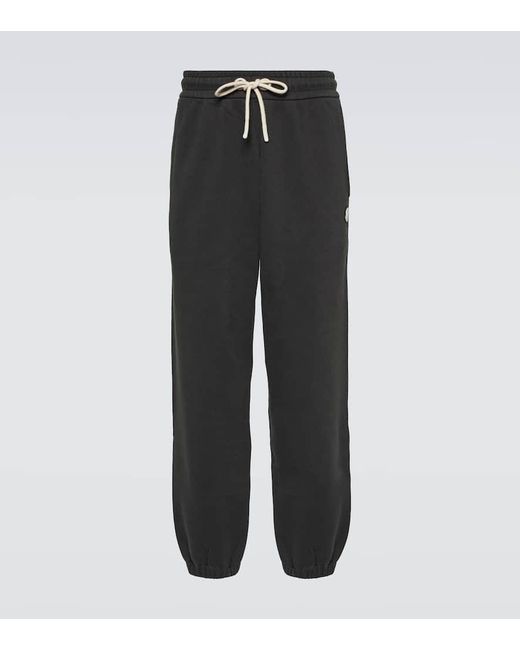 X Palm Angels pantalones deportivos de algodon Moncler Genius de hombre de color Black