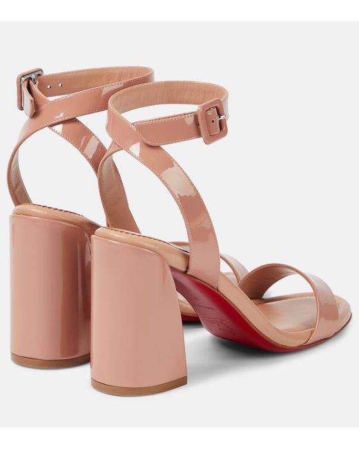 Christian Louboutin Brown Miss Sabina Patent Leather Sandals