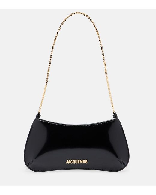 Jacquemus Black Bisou Chaine Small Leather Shoulder Bag