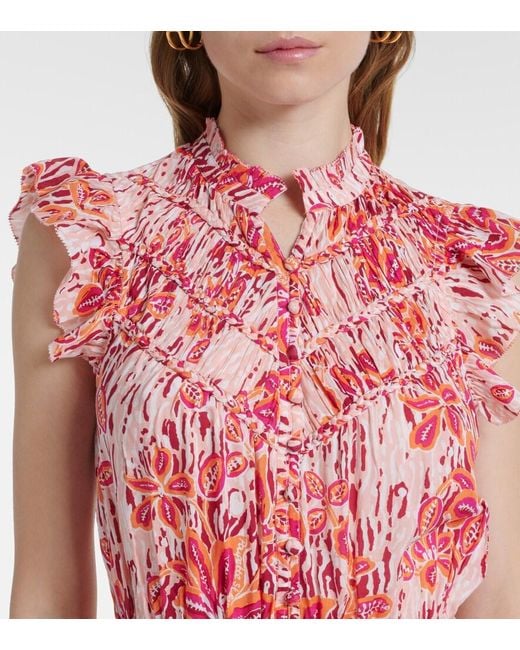 Poupette Red Callie Floral Minidress