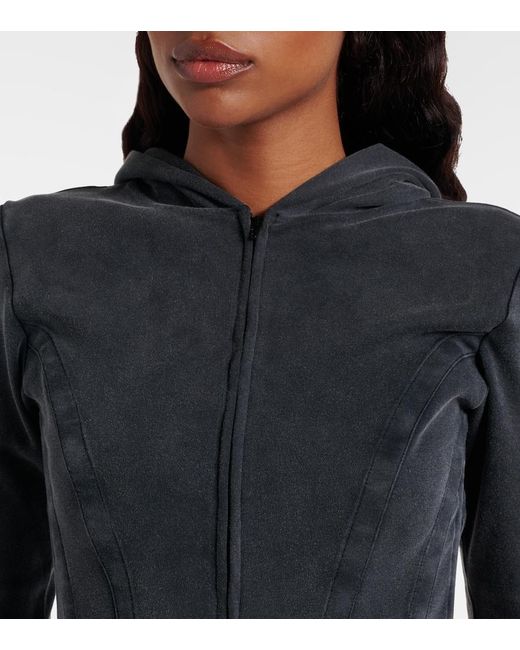 Balenciaga Gray Cotton Jersey Hoodie