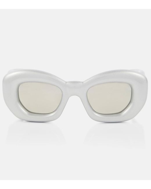 Loewe White Inflated Rectangular Sunglasses