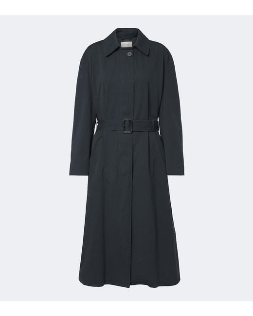 The Row Black Catania Washed Cotton Car Coat