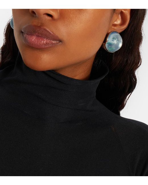 Alaïa Green Embellished Earrings