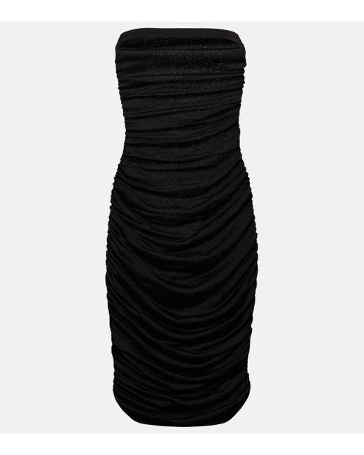 Saint Laurent Black Strapless Minidress