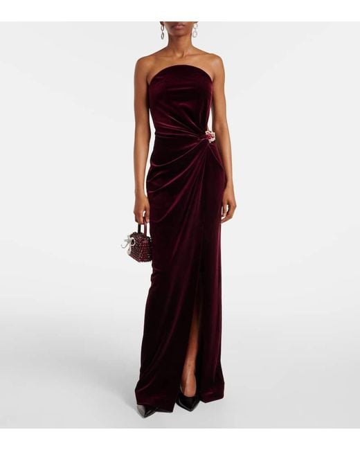 Self-Portrait Red Bow Micro Beaded Leather Tote Bag