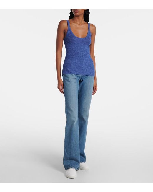 Gabriela Hearst Blue Cinxia Cashmere, Silk, And Hemp Tank Top