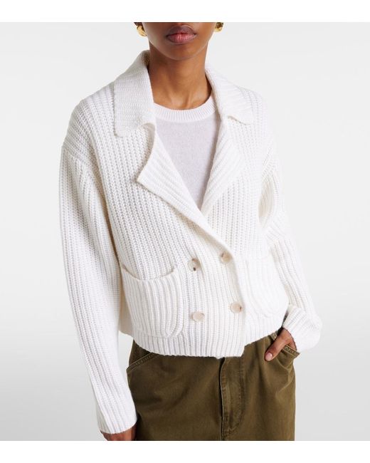 Jardin Des Orangers White Cotton And Cashmere Cardigan