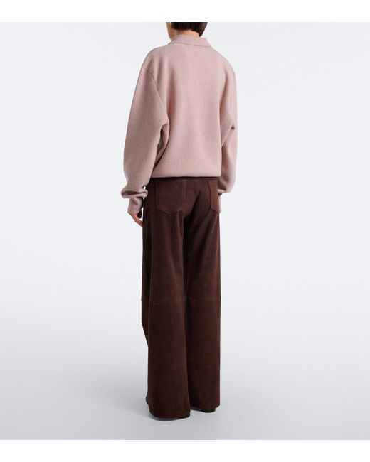 Stouls Brown Lilou Ten Suede Wide-Leg Pants
