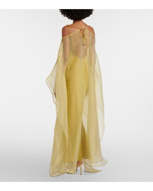 Taller Marmo Yellow Sza Sza Spirito Organza Kaftan