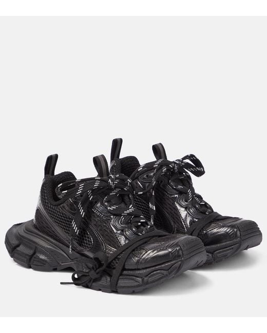 Balenciaga Black Sneakers 3XL aus Mesh