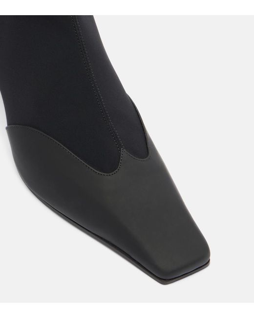 Khaite Black Nevada 85 Mid-Calf Boots