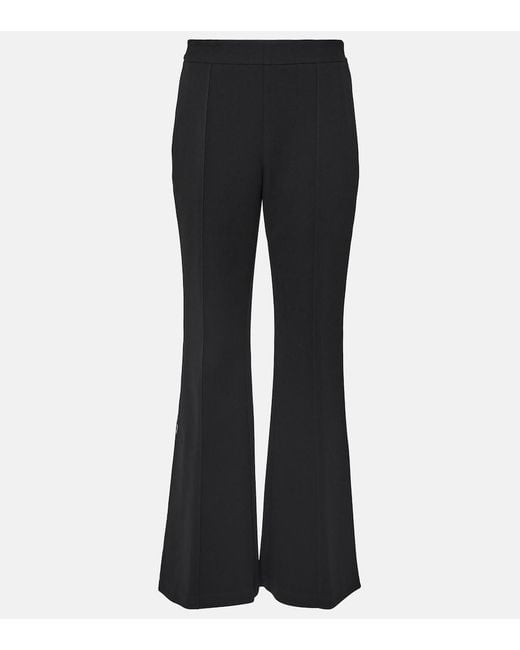Tory Burch Black Crepe Flared Pants