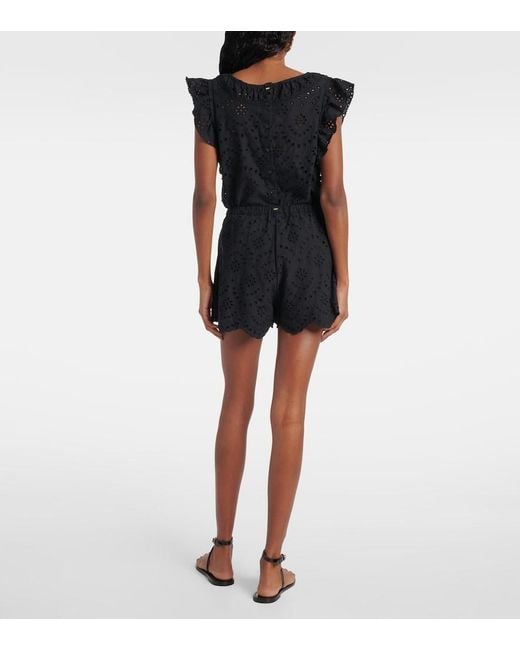 Poupette Black Cruse Broderie Anglaise Cotton Shorts