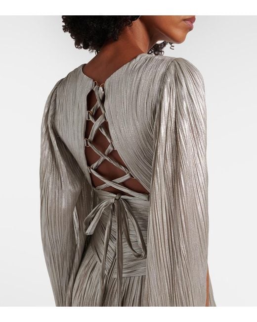 Maria Lucia Hohan Natural Alana Pleated Silk Tulle Gown