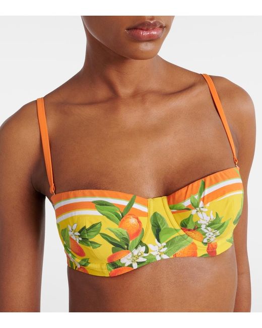 Dolce & Gabbana Yellow Printed Bikini