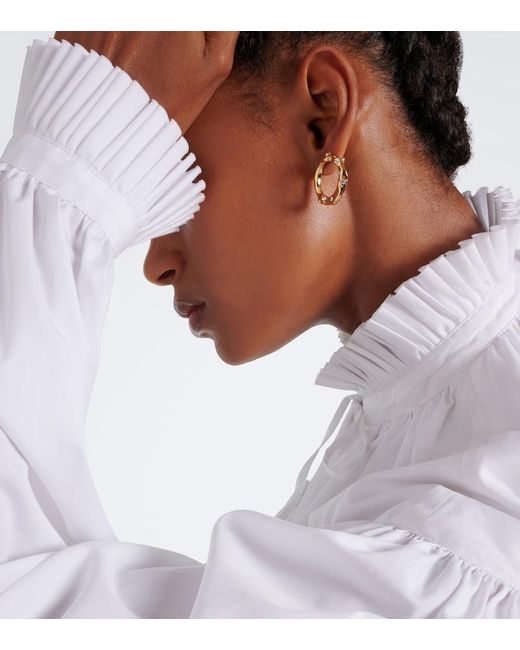 Dries Van Noten Metallic Embellished Stud Earrings