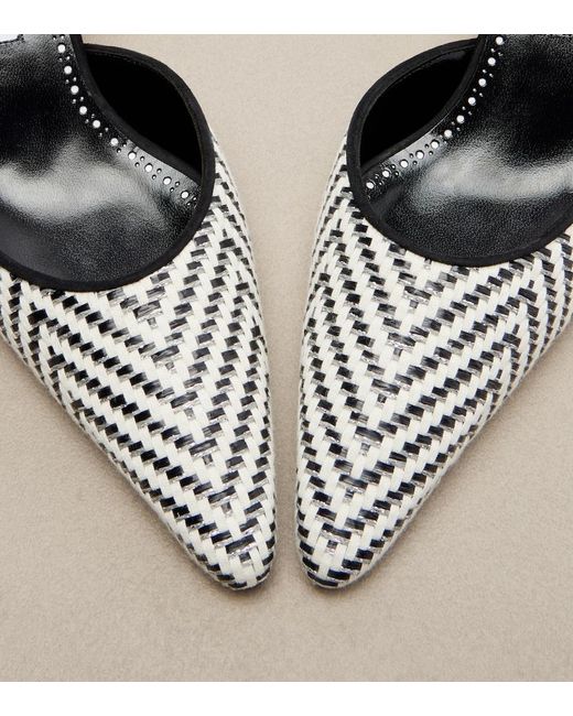 Manolo Blahnik Metallic Bb Woven Pumps
