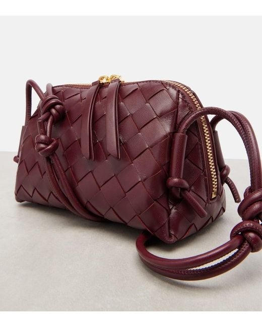 Bottega Veneta Purple Messenger Bag Concert Mini