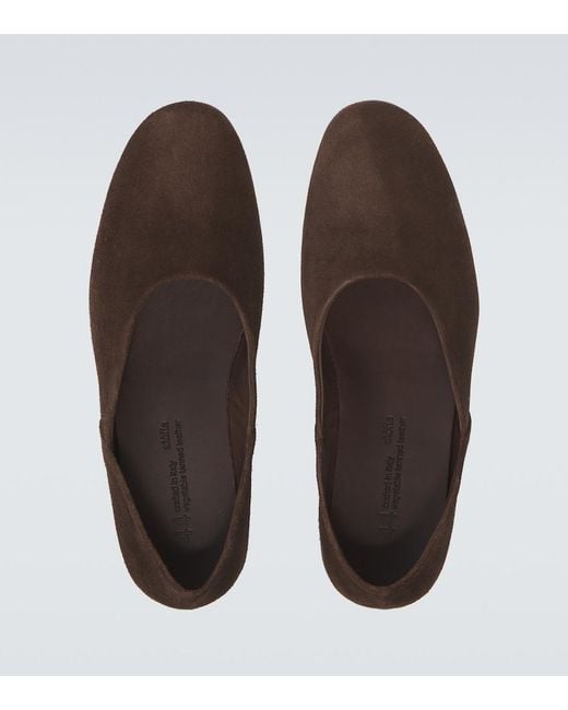 STÒFFA Brown Suede Slip-On Shoes for men