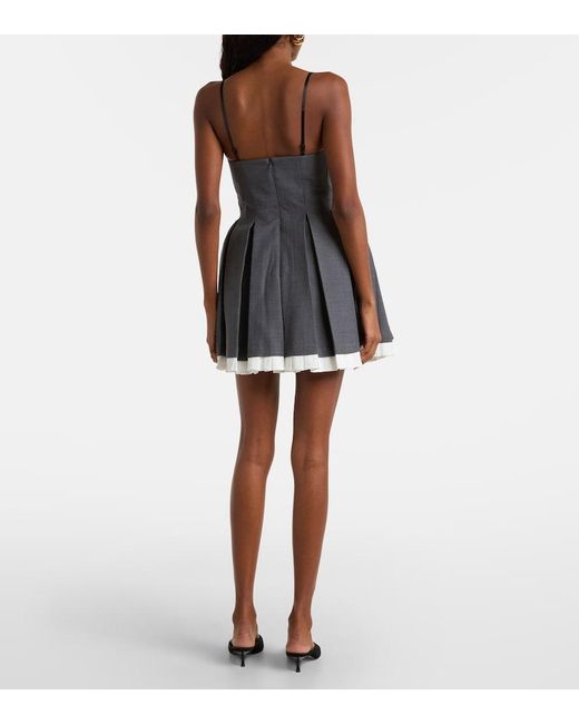 ShuShu/Tong Gray Pleated Minidress