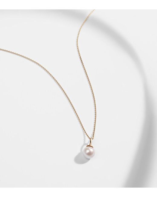 STONE AND STRAND White Essential 18Kt Necklace With Pearl