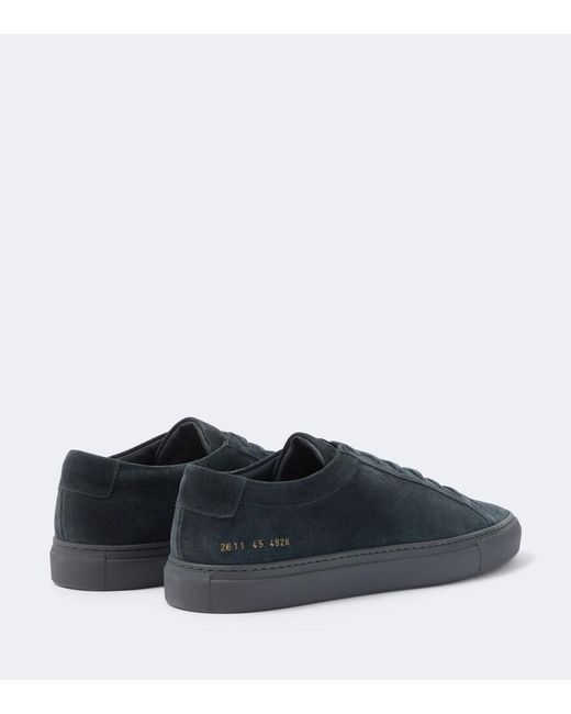 Common Projects Blue Achilles Suede Sneakers for men