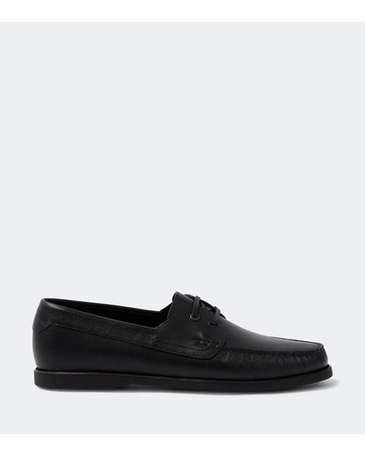 Brioni Black Leather Loafers for men