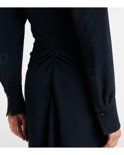 Victoria Beckham Blue Cady Polo Dress