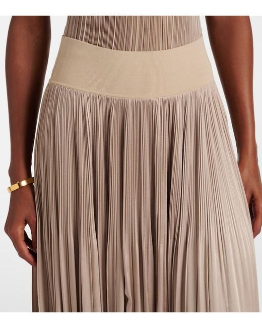 Joseph Natural Rabat Plisse Midi Skirt