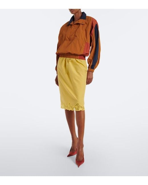 Saint Laurent Orange Cassandre Technical Faille Jacket