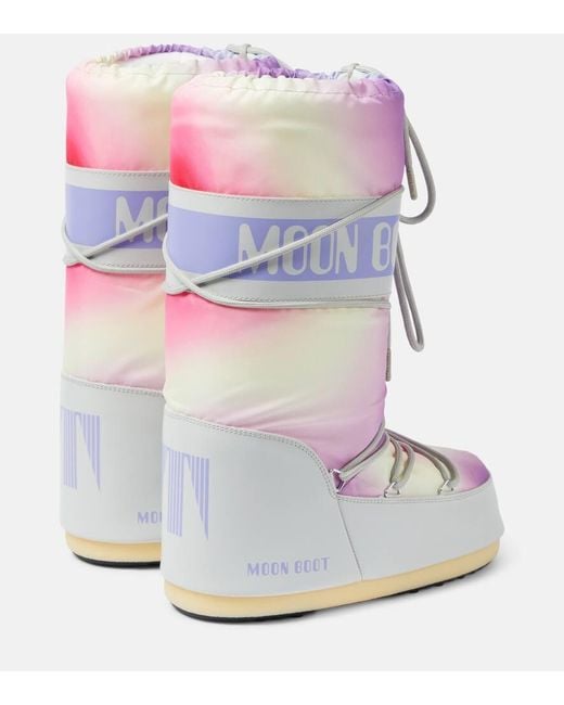 Moon Boot Pink Icon Tie-dye Snow Boots
