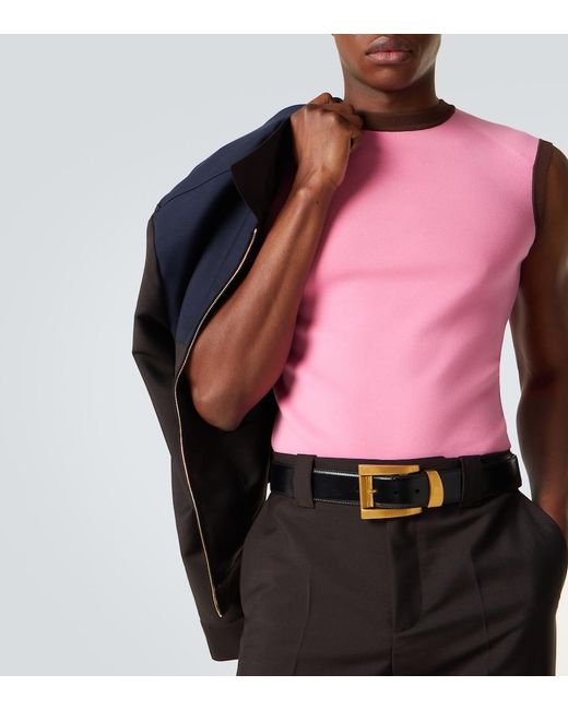 Tank Top De Algodon Versace de hombre de color Pink